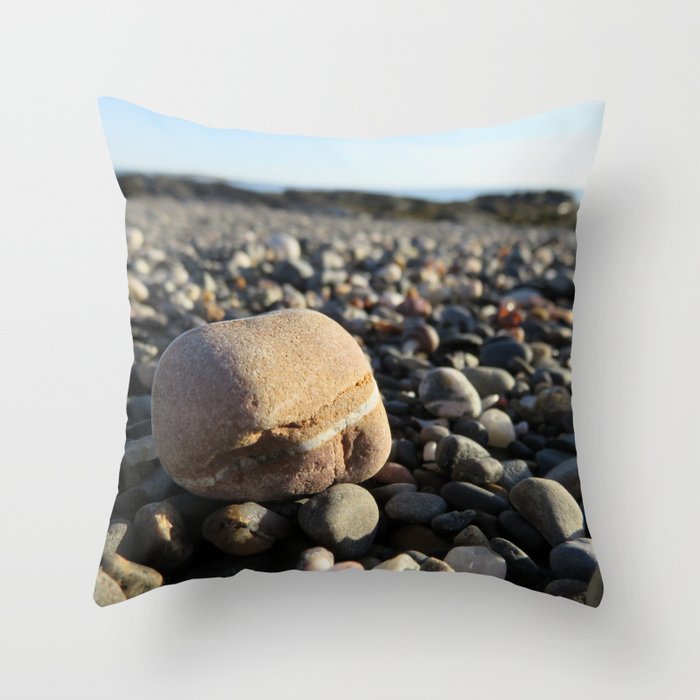 Striated Rock Throw Pillow by Sage Raine